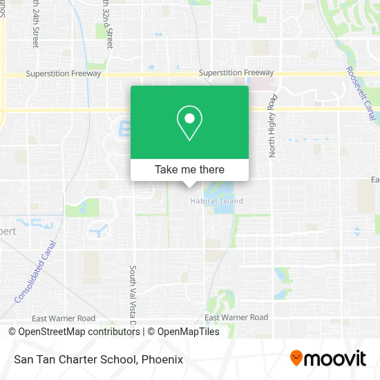San Tan Charter School map