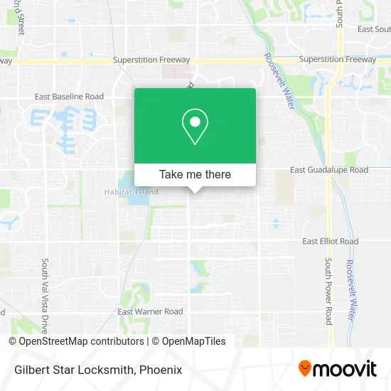 Gilbert Star Locksmith map