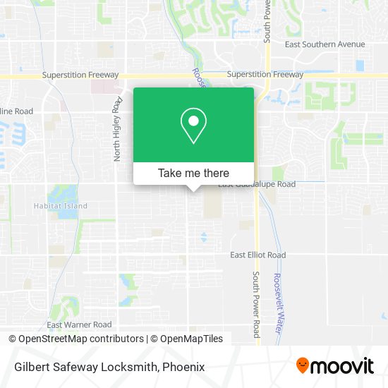 Mapa de Gilbert Safeway Locksmith