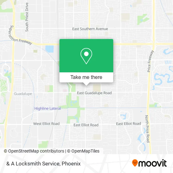 & A Locksmith Service map