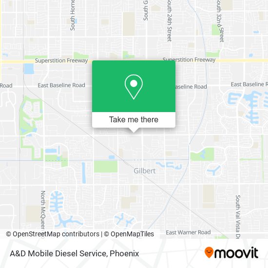 A&D Mobile Diesel Service map