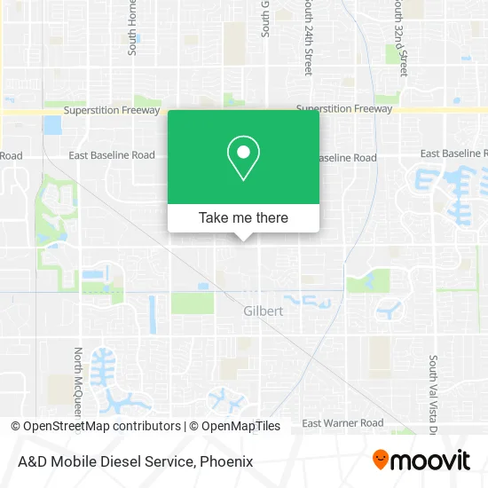 A&D Mobile Diesel Service map
