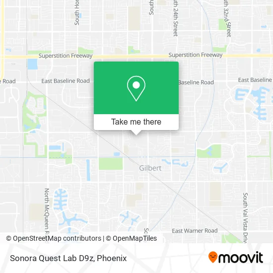 Sonora Quest Lab D9z map