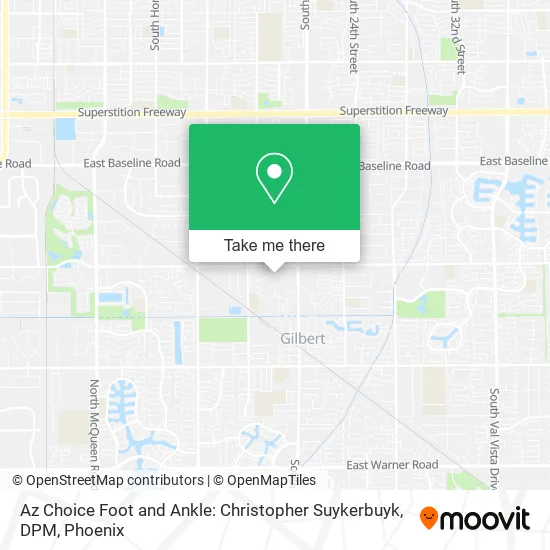Az Choice Foot and Ankle: Christopher Suykerbuyk, DPM map