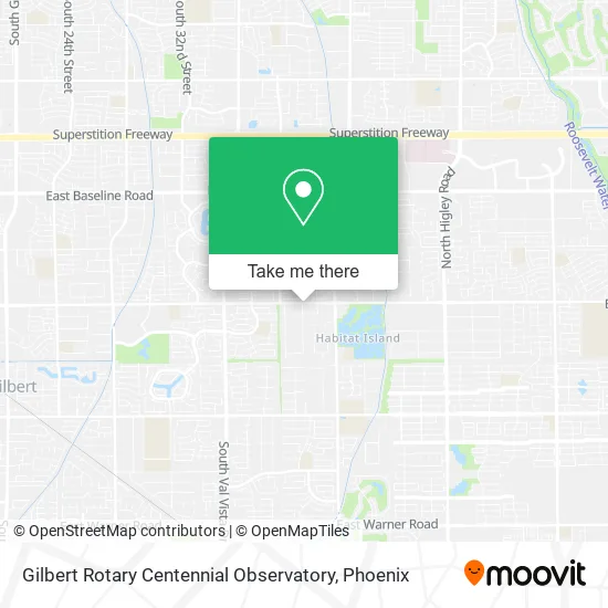 Gilbert Rotary Centennial Observatory map