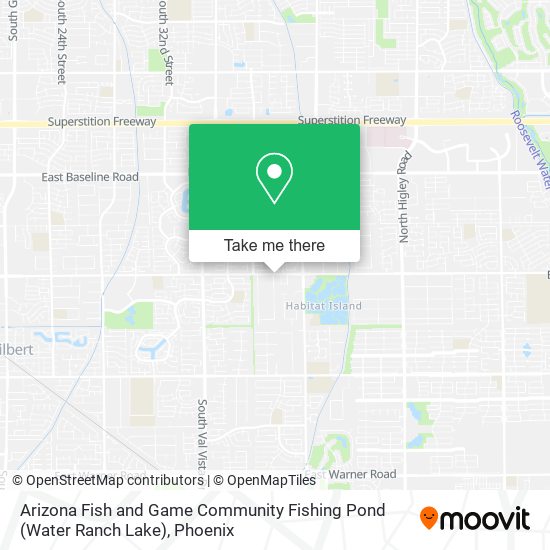 Arizona Fish and Game Community Fishing Pond (Water Ranch Lake) map