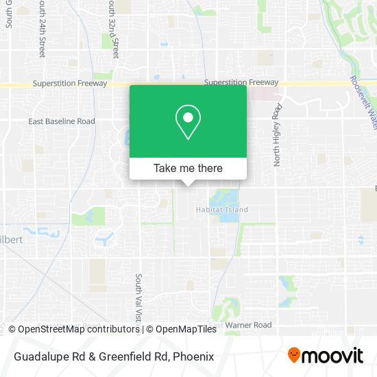 Guadalupe Rd & Greenfield Rd map