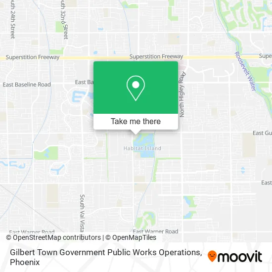 Gilbert Town Government Public Works Operations map