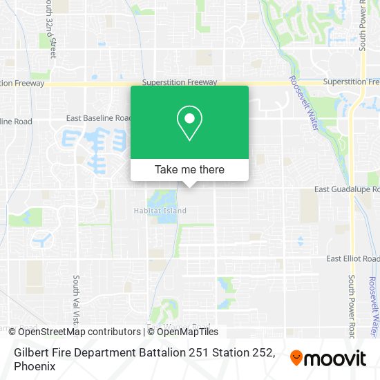 Mapa de Gilbert Fire Department Battalion 251 Station 252