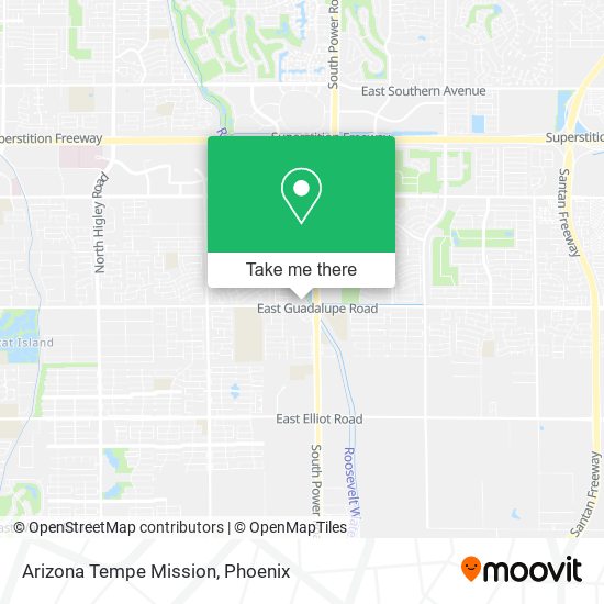 Arizona Tempe Mission map