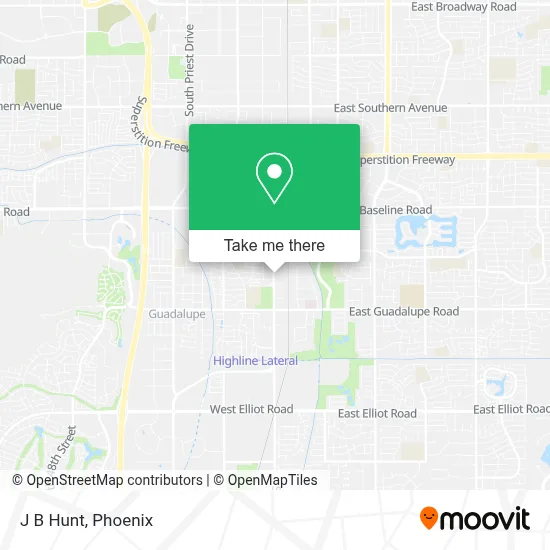 J B Hunt map
