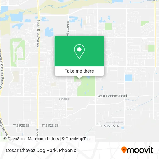Cesar Chavez Dog Park map