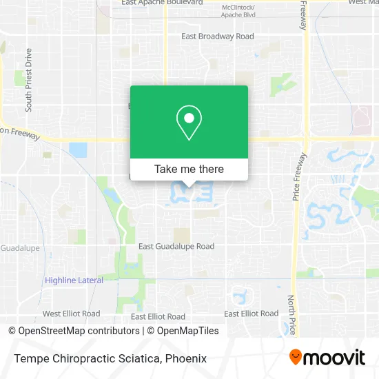 Tempe Chiropractic Sciatica map