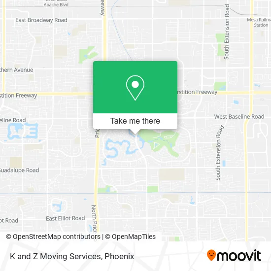 K and Z Moving Services map
