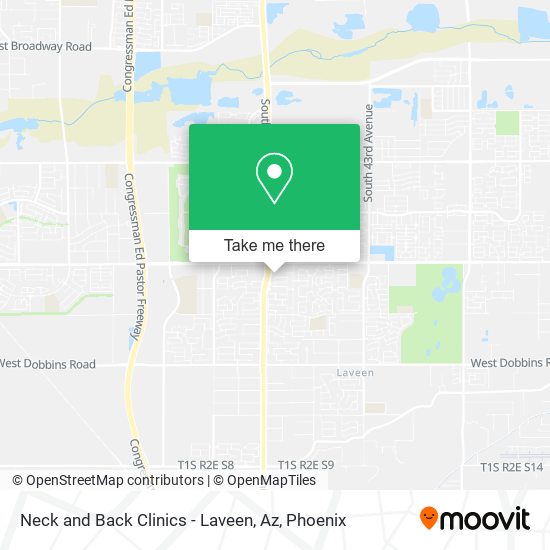 Neck and Back Clinics - Laveen, Az map