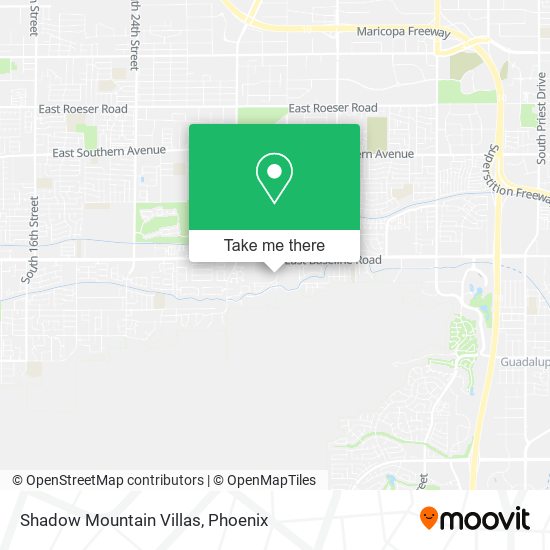 Mapa de Shadow Mountain Villas