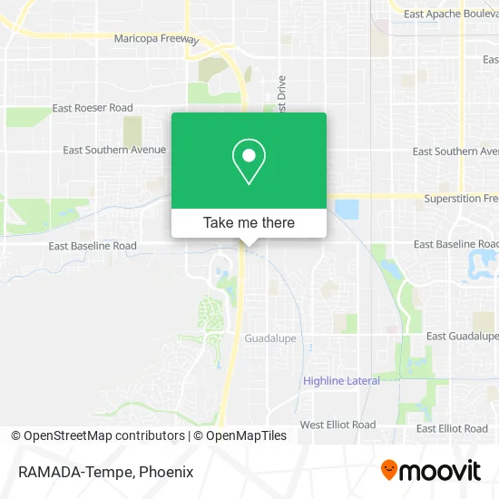 RAMADA-Tempe map