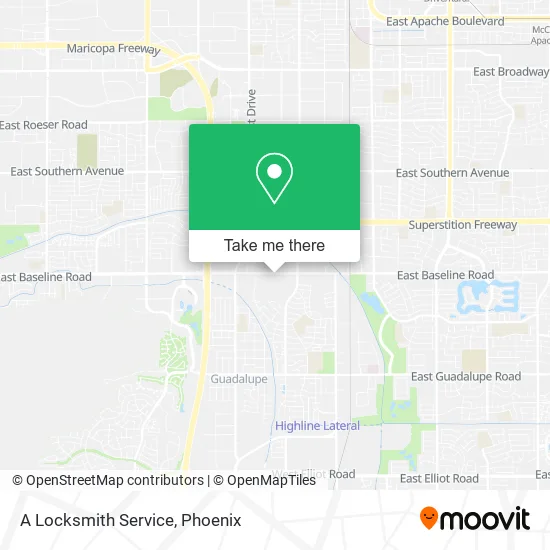 A Locksmith Service map