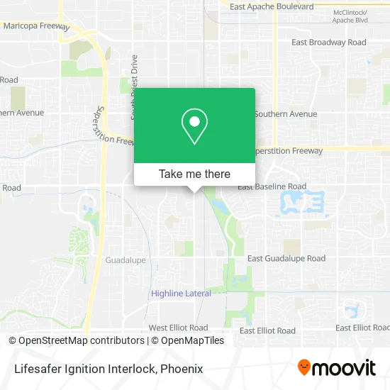 Lifesafer Ignition Interlock map