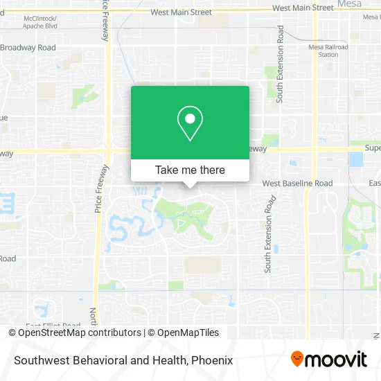 Southwest Behavioral and Health map