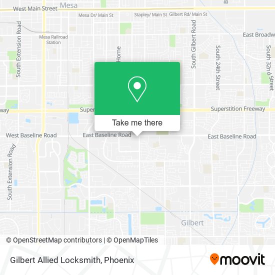 Gilbert Allied Locksmith map