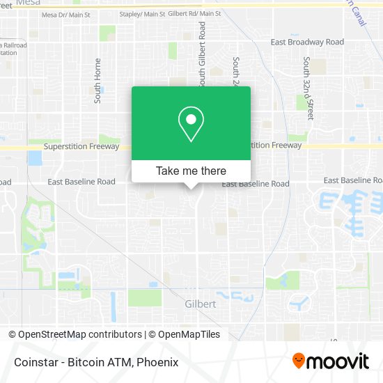 Mapa de Coinstar - Bitcoin ATM