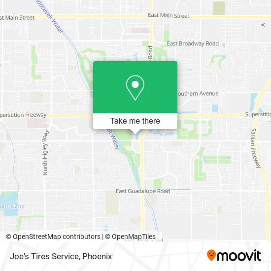 Joe's Tires Service map
