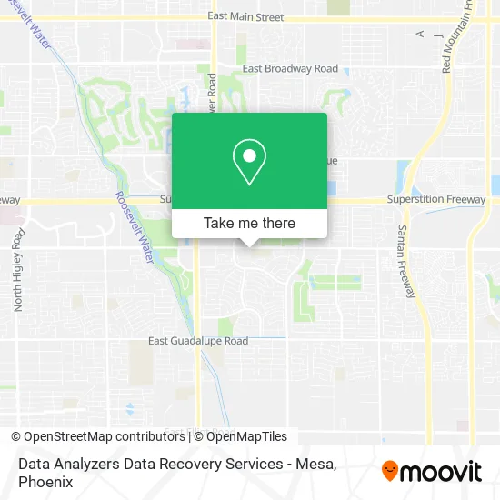 Data Analyzers Data Recovery Services - Mesa map