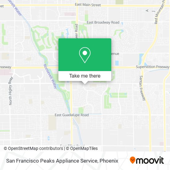 Mapa de San Francisco Peaks Appliance Service