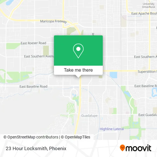 23 Hour Locksmith map