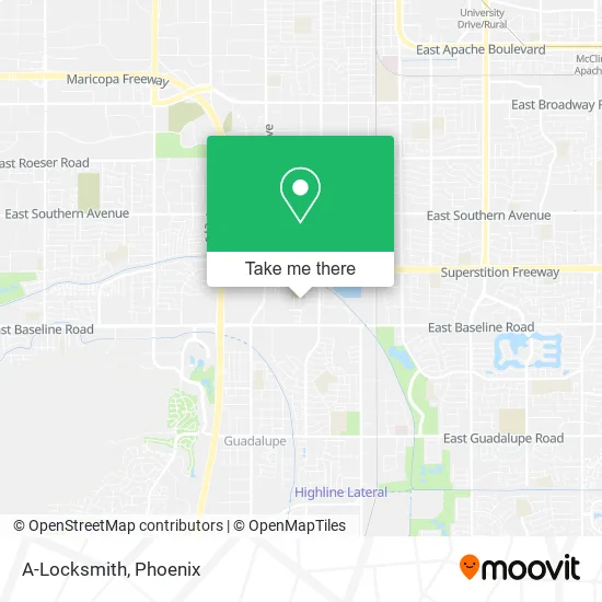 A-Locksmith map