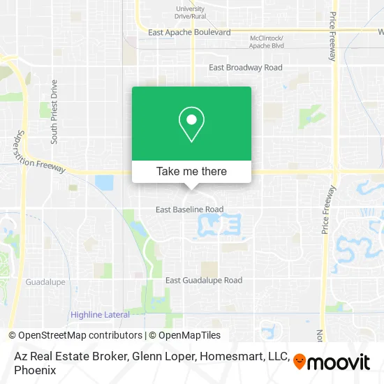 Az Real Estate Broker, Glenn Loper, Homesmart, LLC map