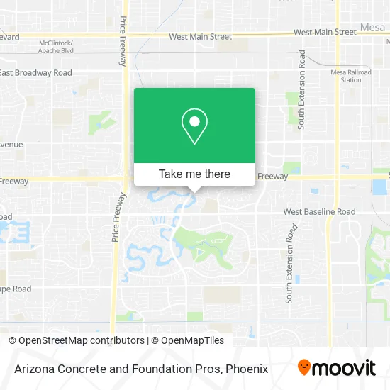 Arizona Concrete and Foundation Pros map