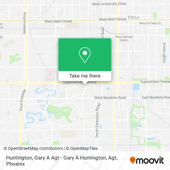 Huntington, Gary A Agt - Gary A Huntington, Agt map
