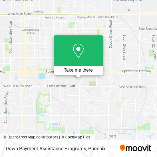 Down Payment Assistance Programs map
