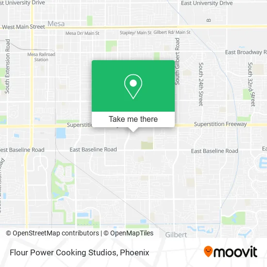 Flour Power Cooking Studios map