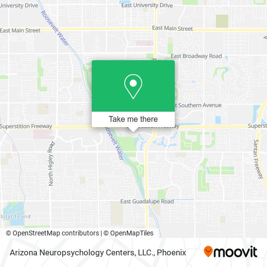 Mapa de Arizona Neuropsychology Centers, LLC.