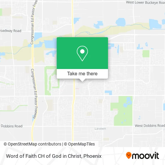 Word of Faith CH of God in Christ map