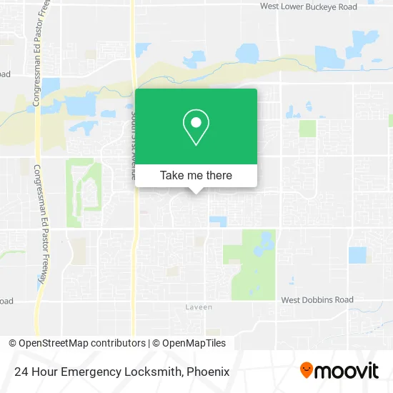 24 Hour Emergency Locksmith map
