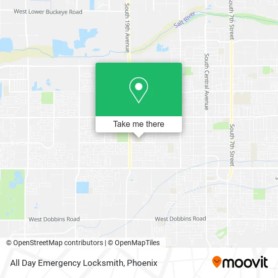 All Day Emergency Locksmith map