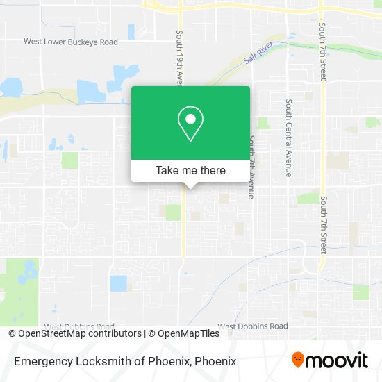 Emergency Locksmith of Phoenix map