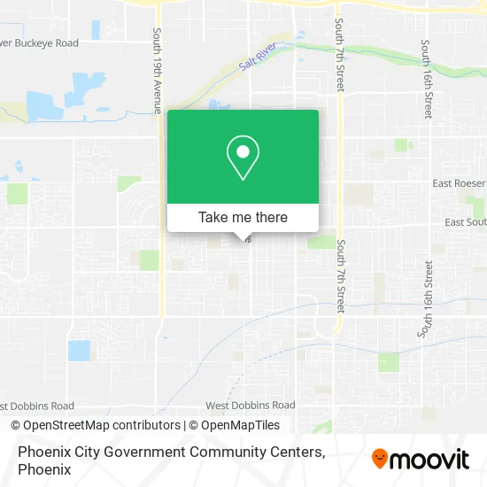 Phoenix City Government Community Centers map