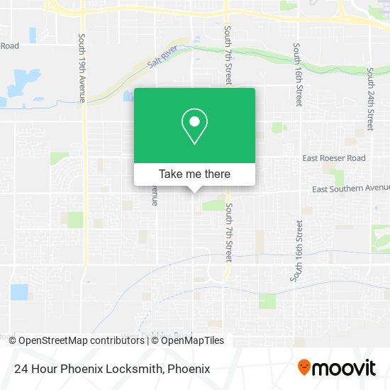 24 Hour Phoenix Locksmith map