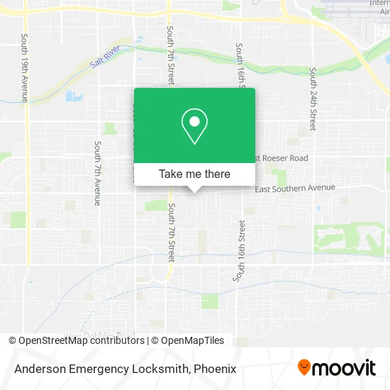 Anderson Emergency Locksmith map