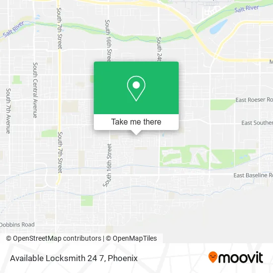 Available Locksmith 24 7 map