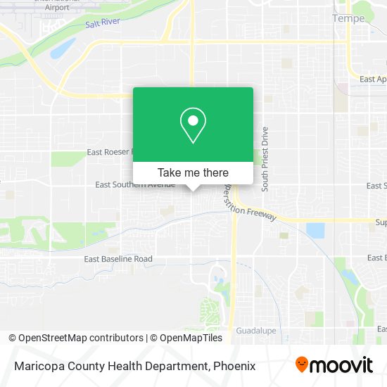 Mapa de Maricopa County Health Department