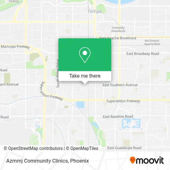Azmmj Community Clinics map