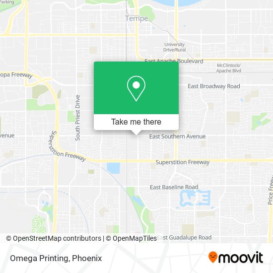 Omega Printing map