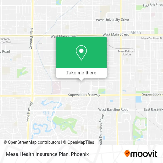 Mesa Health Insurance Plan map