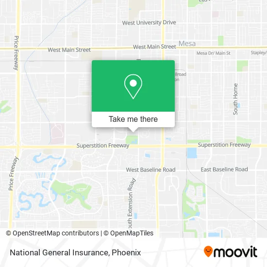 National General Insurance map